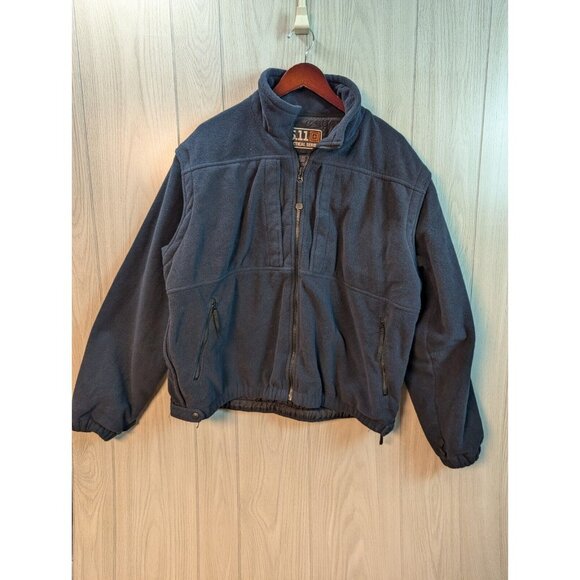 511 Tactical Series Jacket Men's XL Blue Fleece Vest Removable Sleeve Stretch - Picture 1 of 8